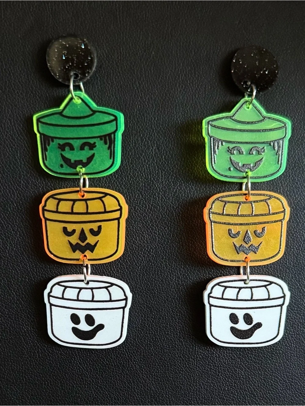McDonald’s Retro 80s Halloween Pails Buckets Earrings 🎃Boo Buckets Nostalgia